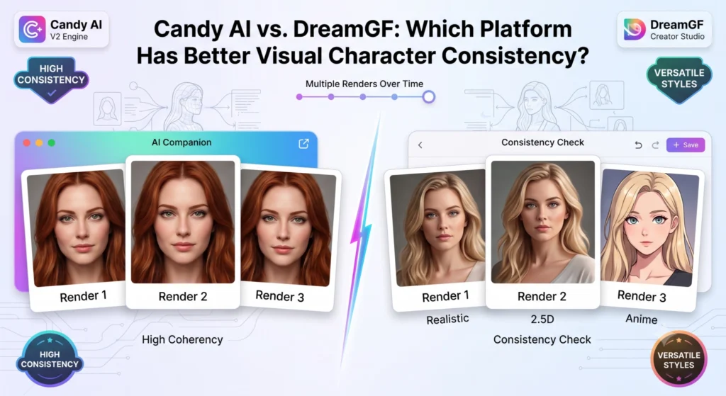 Candy AI vs. DreamGF: Which Platform Has Better Visual Character Consistency