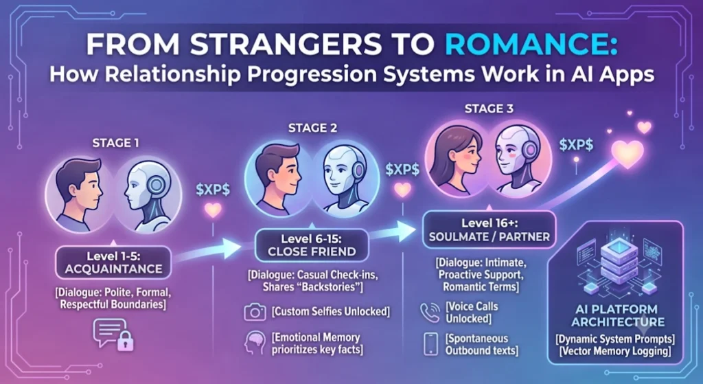 How Relationship Progression Systems Work in AI Apps