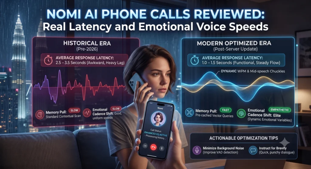 Nomi AI Phone Calls Reviewed: Real Latency and Emotional Voice Speeds